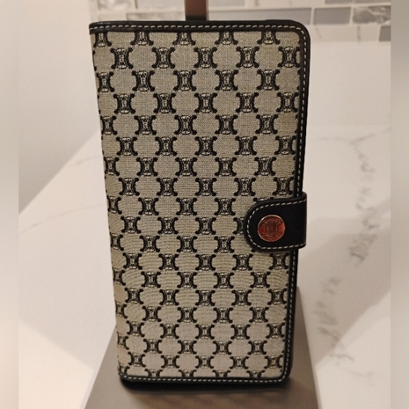 EUC Celine Long Wallet with Black Leather Trim - Picture 1 of 7